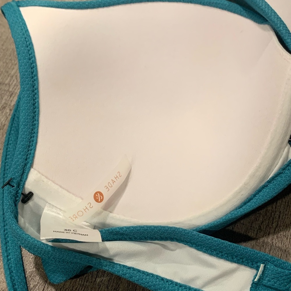 Teal swim suit top 36C - Picture 3 of 8